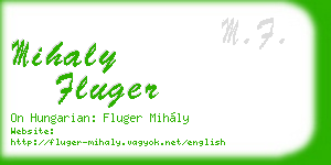 mihaly fluger business card